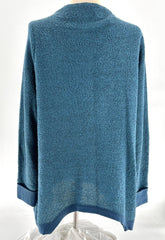 Womens Size Medium Anthropologie Blue Sweaters 9-H15 STCL Tops Cuffed Sleeves Soft - TheRealThreads